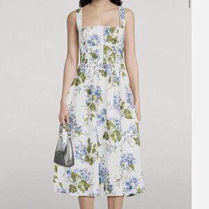 Reformation Tagliatelle Linen Midi Dress in Riviera (size 4)